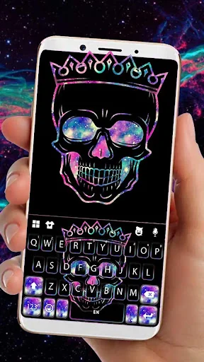 King Black Skull Keyboard Them