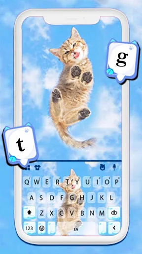 Kitty Paws Keyboard Background screenshot 1