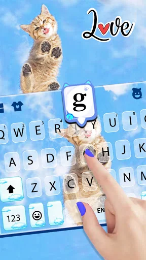 Kitty Paws Keyboard Background screenshot 2