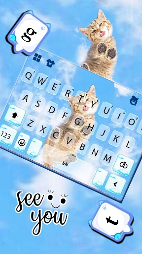 Kitty Paws Keyboard Background screenshot 3