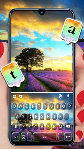 Lavender Sunset Keyboard Backg