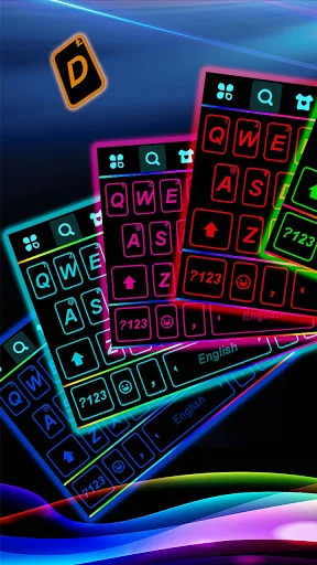 LED Neon Lighting Keyboard Bac