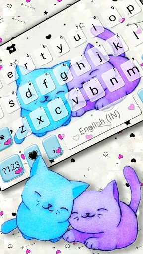 Love Kitten Keyboard Backgroun