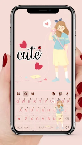 Lovely Girl Keyboard Theme
