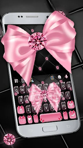Luxury Pink Bow Keyboard Theme