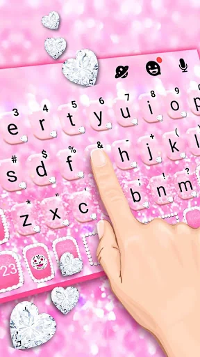 Luxury Pink Diamonds Keyboard