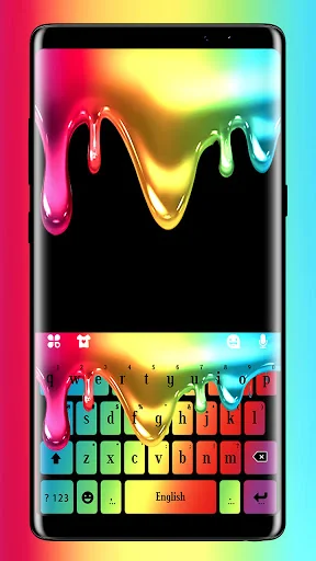 Metallic Drip Color Keyboard T