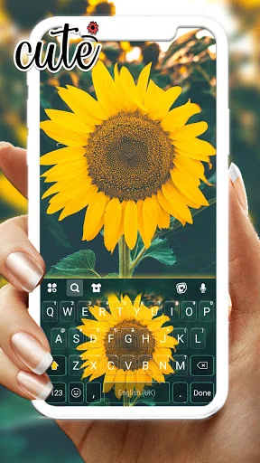 Morning Sunflower Keyboard Bac