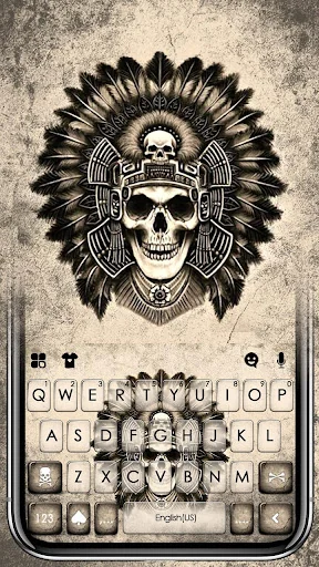Native American Skull Keyboard