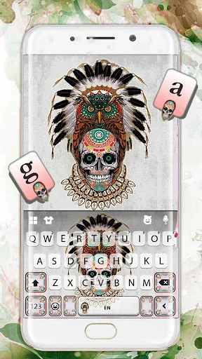 Native American Skull 2 Keyboa