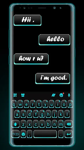 Neon Blue Black Theme