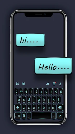 Neon Blue Business Keyboard Th