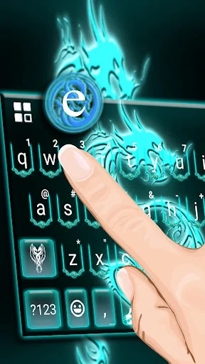 Neon Blue Dragon Theme screenshot 3