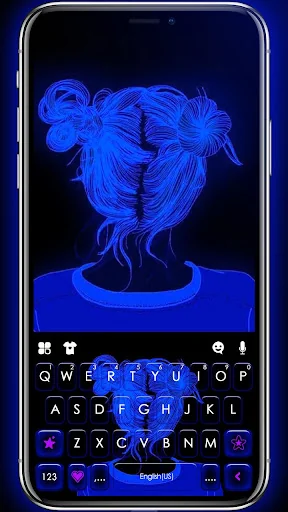 Neon Blue Girl Theme