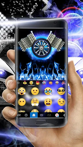 Neon Blue Sports Car Theme screenshot 4