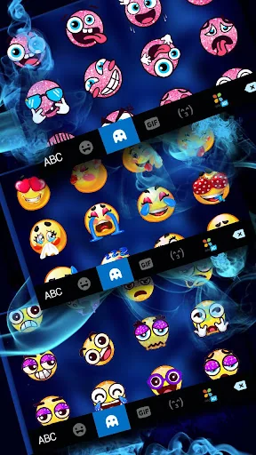 Neon Blue Weed Keyboard Theme screenshot 3