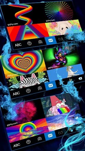 Neon Blue Weed Keyboard Theme screenshot 4