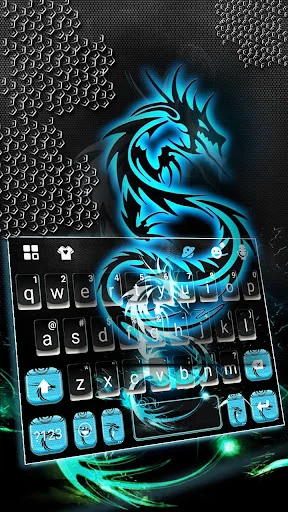 Neon Dragon Keyboard Backgroun screenshot 1