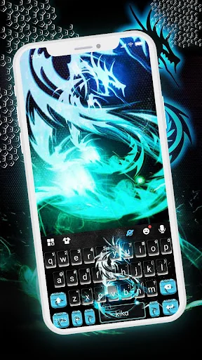 Neon Dragon Keyboard Backgroun screenshot 2