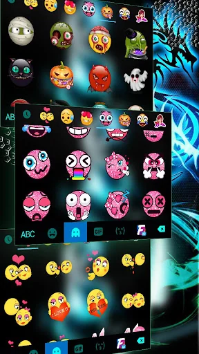 Neon Dragon Keyboard Backgroun screenshot 3