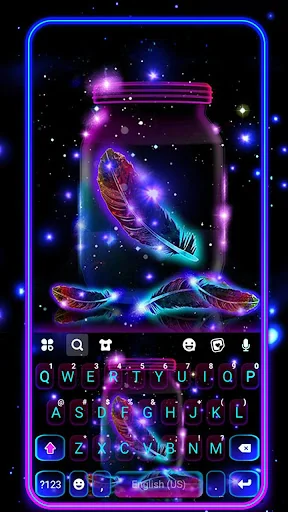Neon Feathers Theme