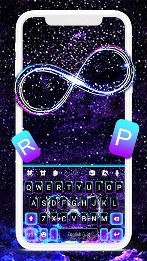 Neon Galaxy Infinity Keyboard