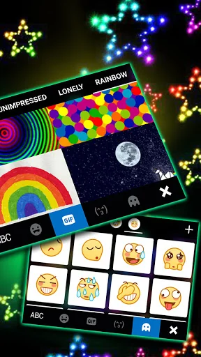 Neon Glow Stars Keyboard Backg screenshot 4