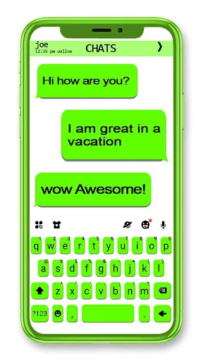 Neon Green Chat Keyboard Theme