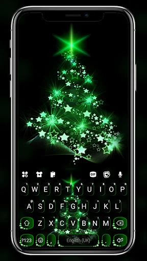 Neon Green Christmas Keyboard