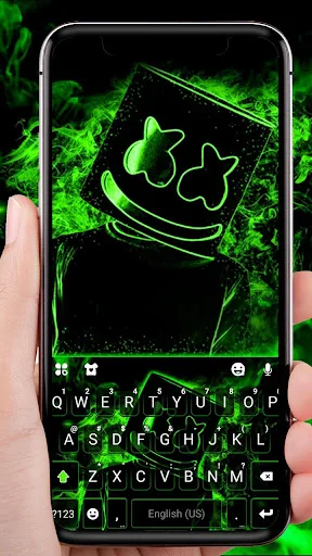 Neon Green DJ Keyboard Theme