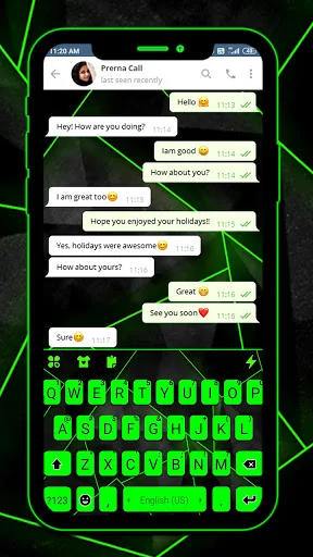 Neon Green SMS Theme