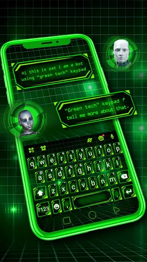 Neon Green Tech 2 Keyboard The screenshot 1