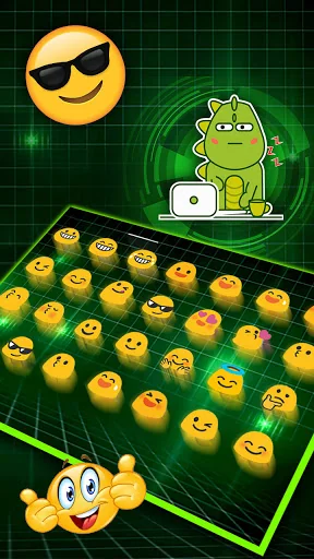 Neon Green Tech 2 Keyboard The screenshot 3