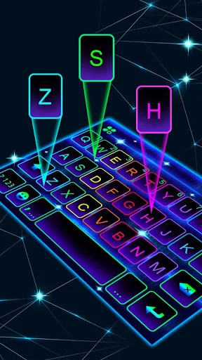 Neon Led Keyboard Theme screenshot 1