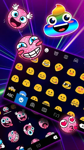 Neon Light Keyboard Theme screenshot 3