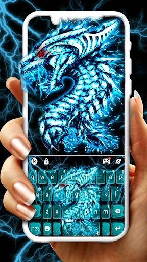 Neon Lightning Dragon Keyboard