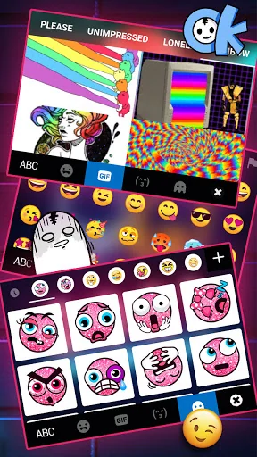 Neon New Year 2021 Keyboard Ba screenshot 4