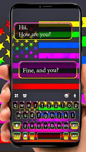 Neon Pride Flag Keyboard Theme
