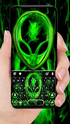 Neon Strange Alien Keyboard Th