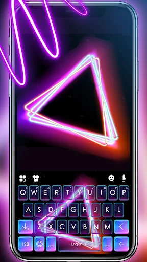 Neon Triangle Keyboard Theme