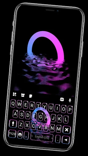 Neon Water Loop Keyboard Backg