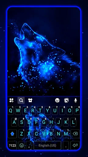 Neon Wolf 2 Keyboard Theme
