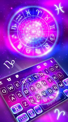 Neon Zodiac Galaxy Theme