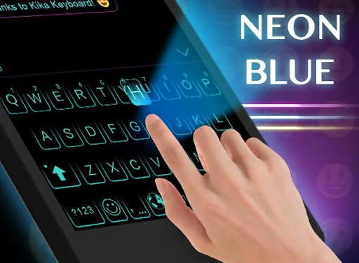 Neon Blue Keyboard Theme screenshot 4