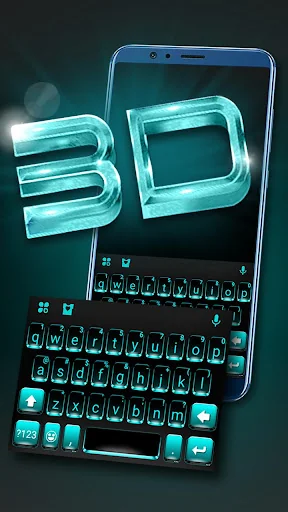 Next Tech 3d Keyboard Theme screenshot 1