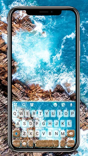 Ocean Rocks Keyboard Backgroun screenshot 1