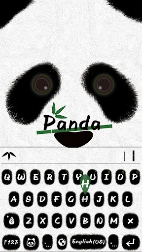 Cute Panda Keyboard Theme screenshot 1