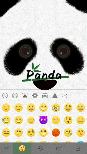 Cute Panda Keyboard Theme screenshot 2