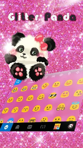 Hot Pink Panda keyboard Theme screenshot 2