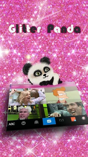 Hot Pink Panda keyboard Theme screenshot 3
